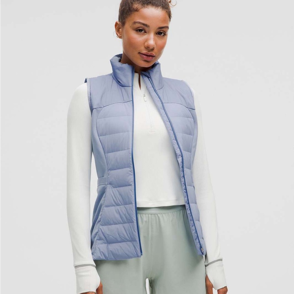 Lululemon Athletica Light Blue Quilted Down Fort It All Vest